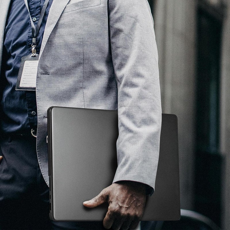 BlueSwan Matte Case for MacBook Pro 14 M5 2026 2025-2021 M4 M3 M2 M1 Pro/Max, Compatible A3434 A3401 A3112 A2992 A2918 A2779 A2442, Hard Shell Protective Cover, Space Black Clear - Image 3